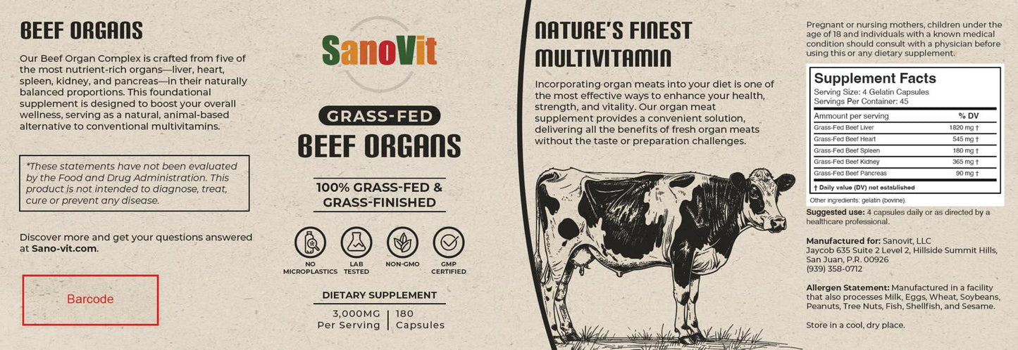 Grass-Fed Beef Organs