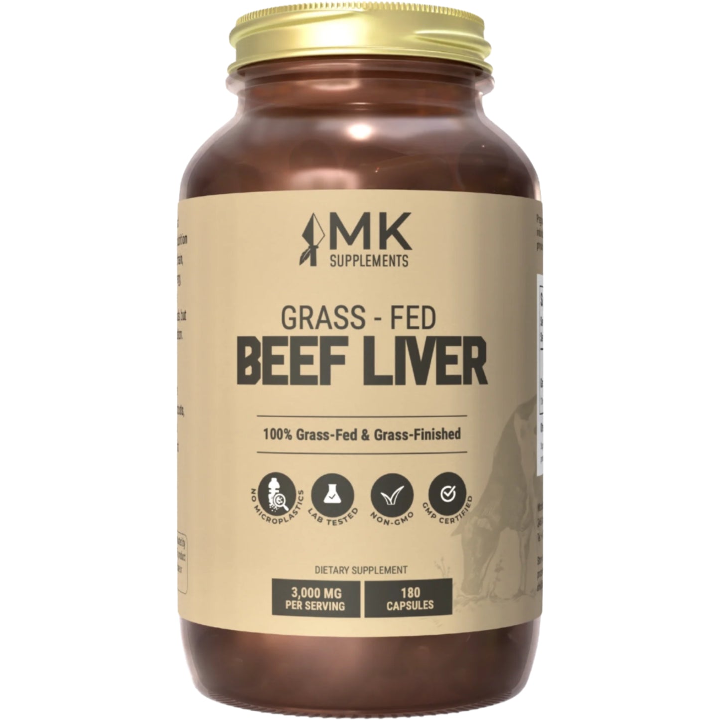 MK Supplements Grass-Fed Beef Liver