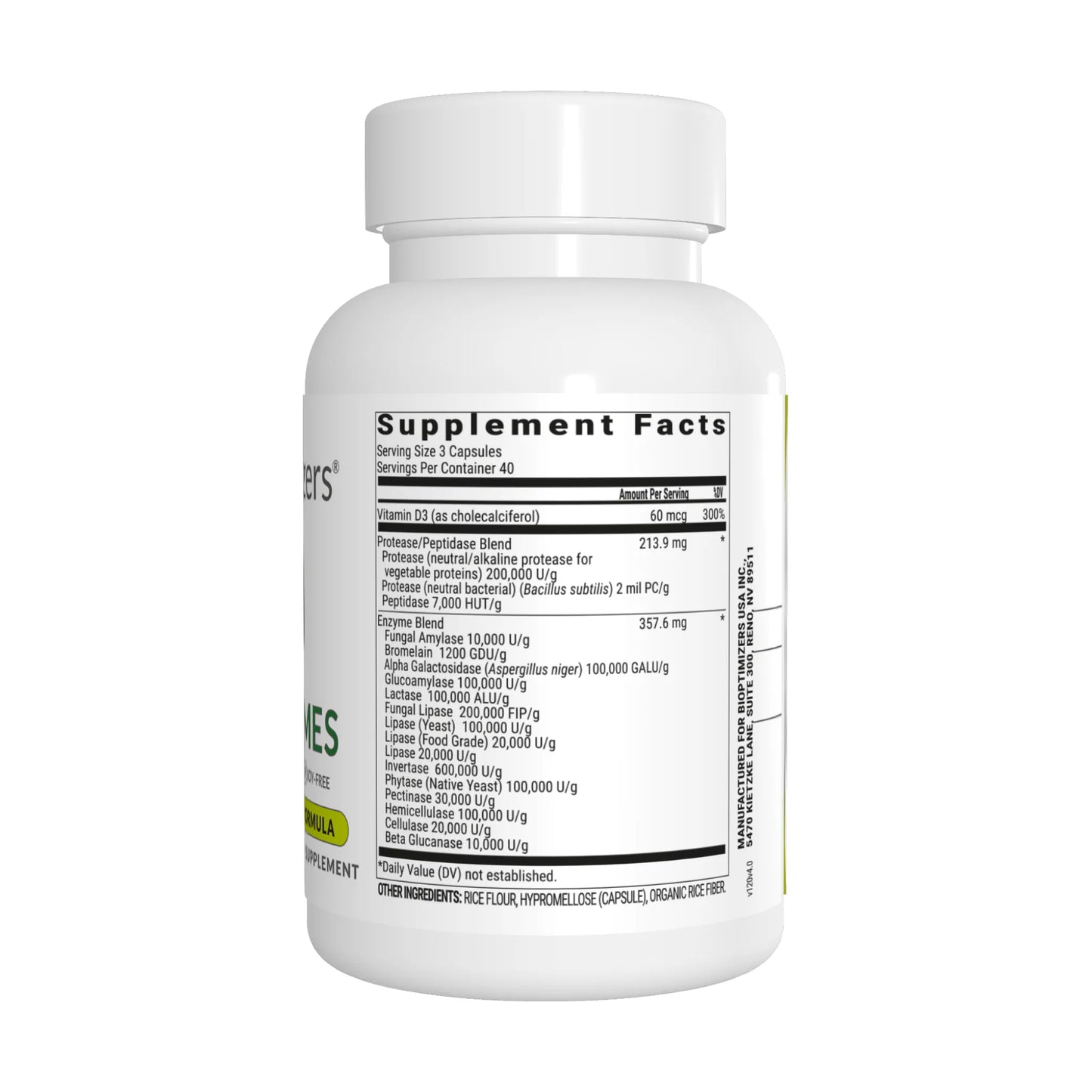 Masszymes Enzimas Digestivas (120 cápsulas)