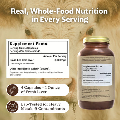 MK Supplements Grass-Fed Beef Liver